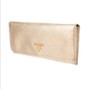 PRADA Saffiano Flap Wallet Pre-owned
